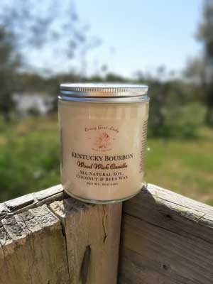 Wood Wick Candle  Kentucky Bourbon – Crazy Goat Lady Soap Company