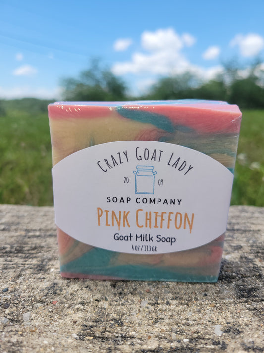 Pink Chiffon Goat Milk Soap