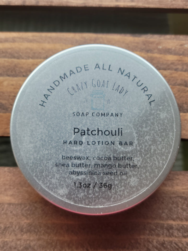 Patchouli Lotion Bar for Dry Skin – Handmade with Beeswax, Mango Butter, and Shea Butter