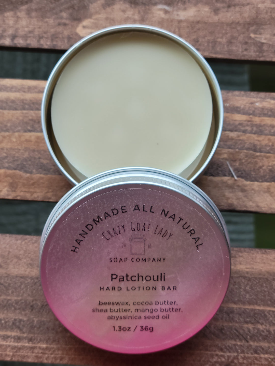 Patchouli Lotion Bar for Dry Skin – Handmade with Beeswax, Mango Butter, and Shea Butter