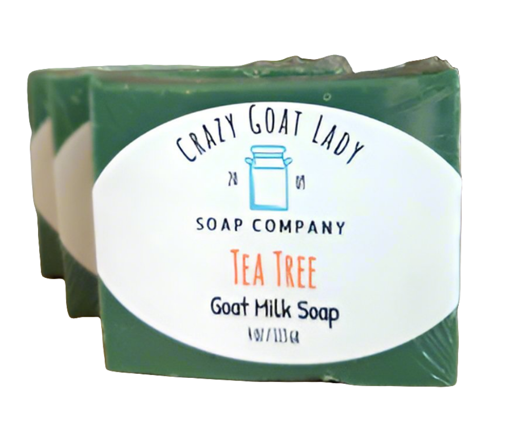 Tea Tree Goat Milk Soap for Sensitive Skin | Handmade & Natural | Moisturizing & Paraben-Free