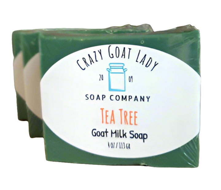 Tea Tree Goat Milk Soap for Sensitive Skin | Handmade & Natural | Moisturizing & Paraben-Free