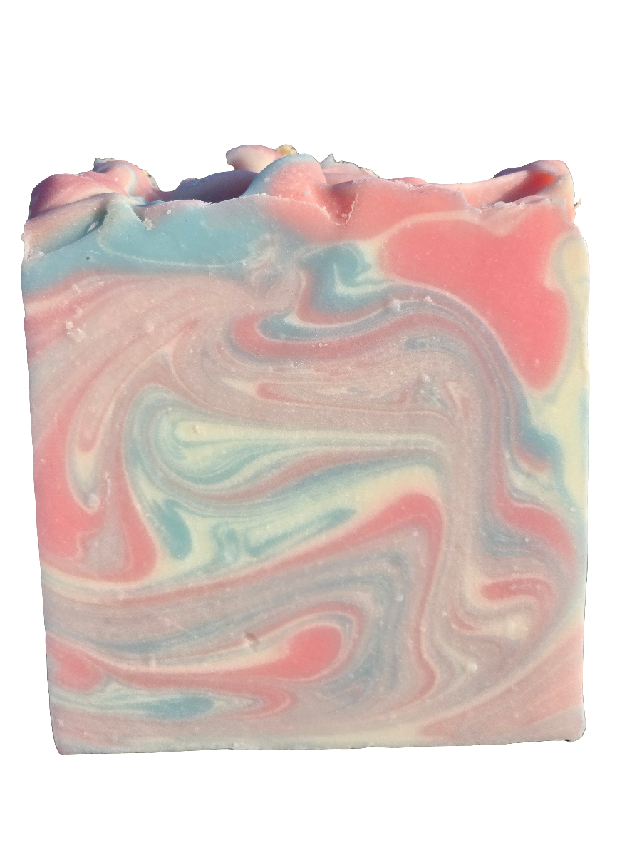 Pink Chiffon Goat Milk Soap - Handmade, Moisturizing, Paraben-Free, for Sensitive Skin