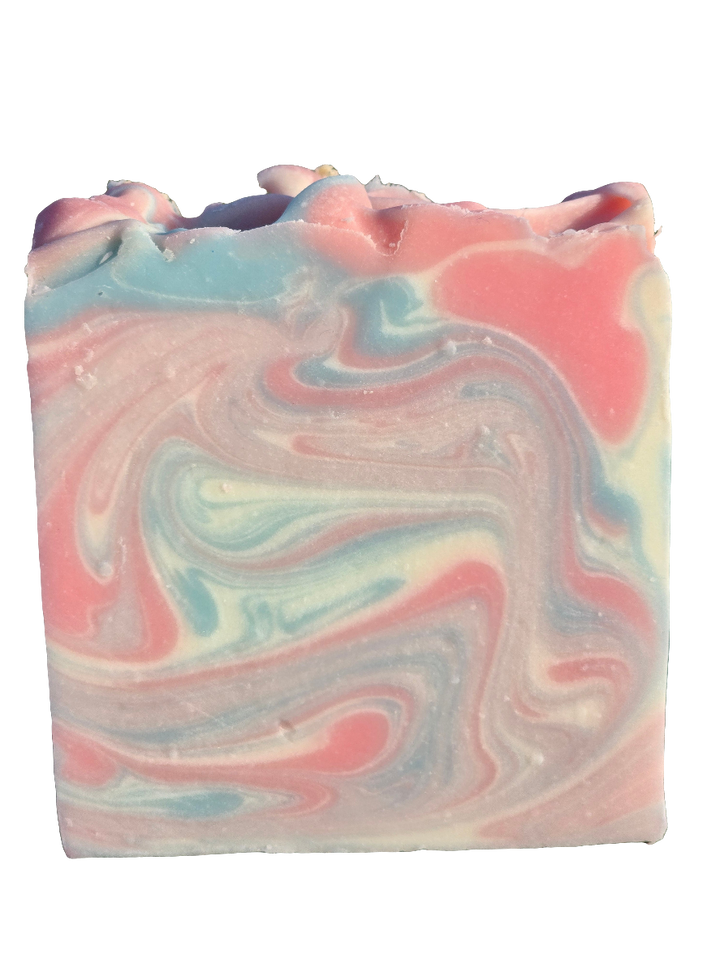 Pink Chiffon Goat Milk Soap - Handmade, Moisturizing, Paraben-Free, for Sensitive Skin