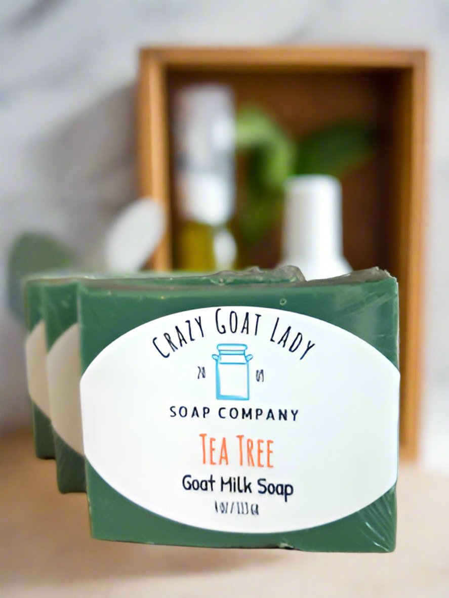 Tea tree oil goat milk soap